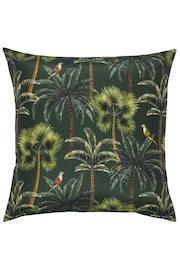 Evans Lichfield Forest Green Palms Outdoor Polyester Filled Cushion - Image 2 of 5