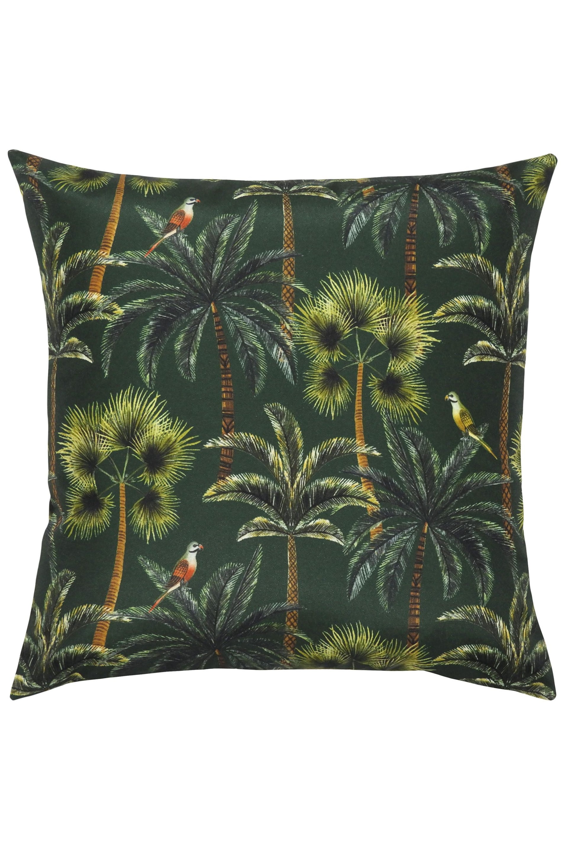 Evans Lichfield Forest Green Palms Outdoor Polyester Filled Cushion - Image 2 of 5