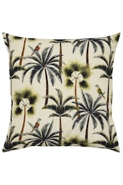 Evans Lichfield Forest Green Palms Outdoor Polyester Filled Cushion - Image 3 of 5