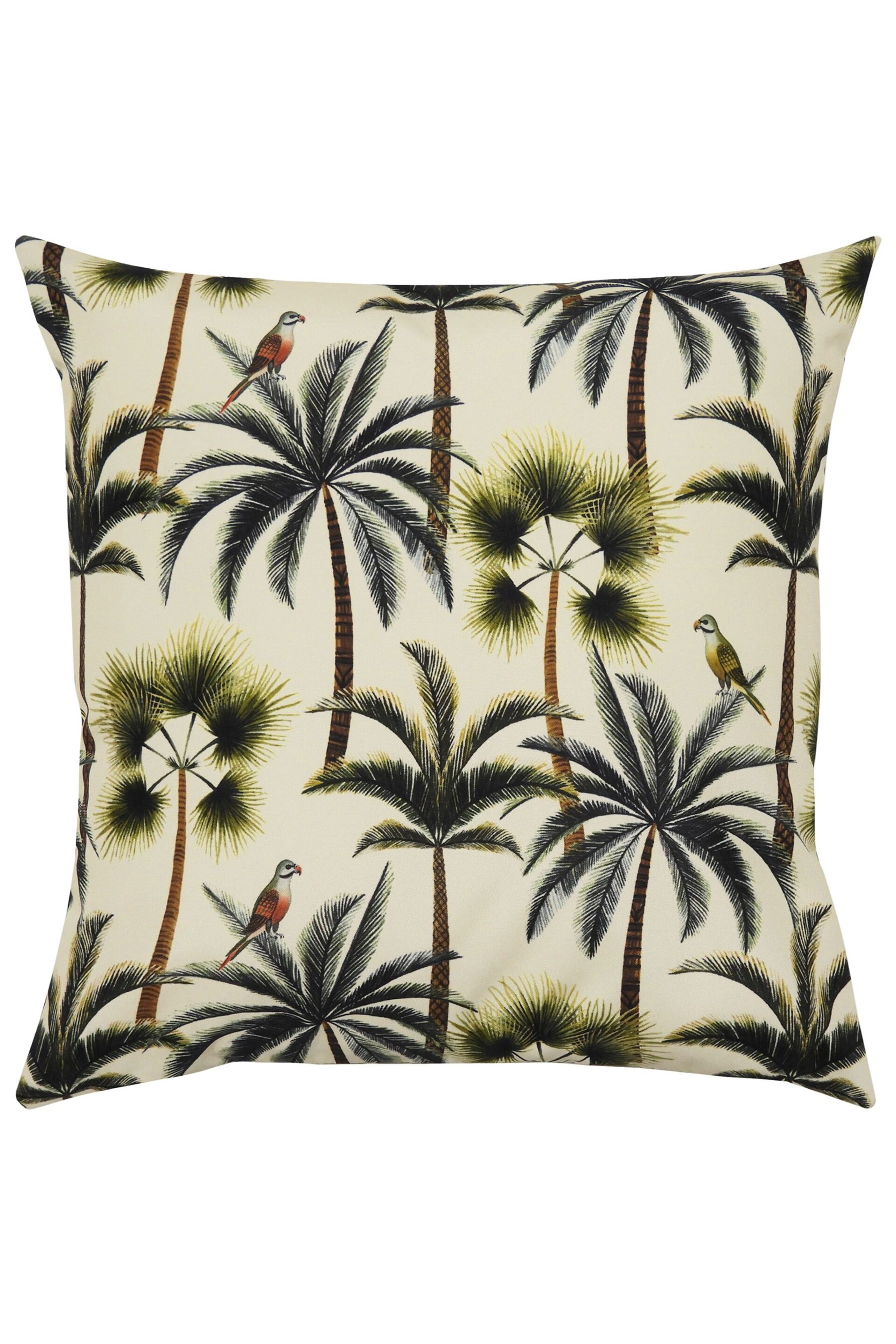 Evans Lichfield Forest Green Palms Outdoor Polyester Filled Cushion - Image 3 of 5