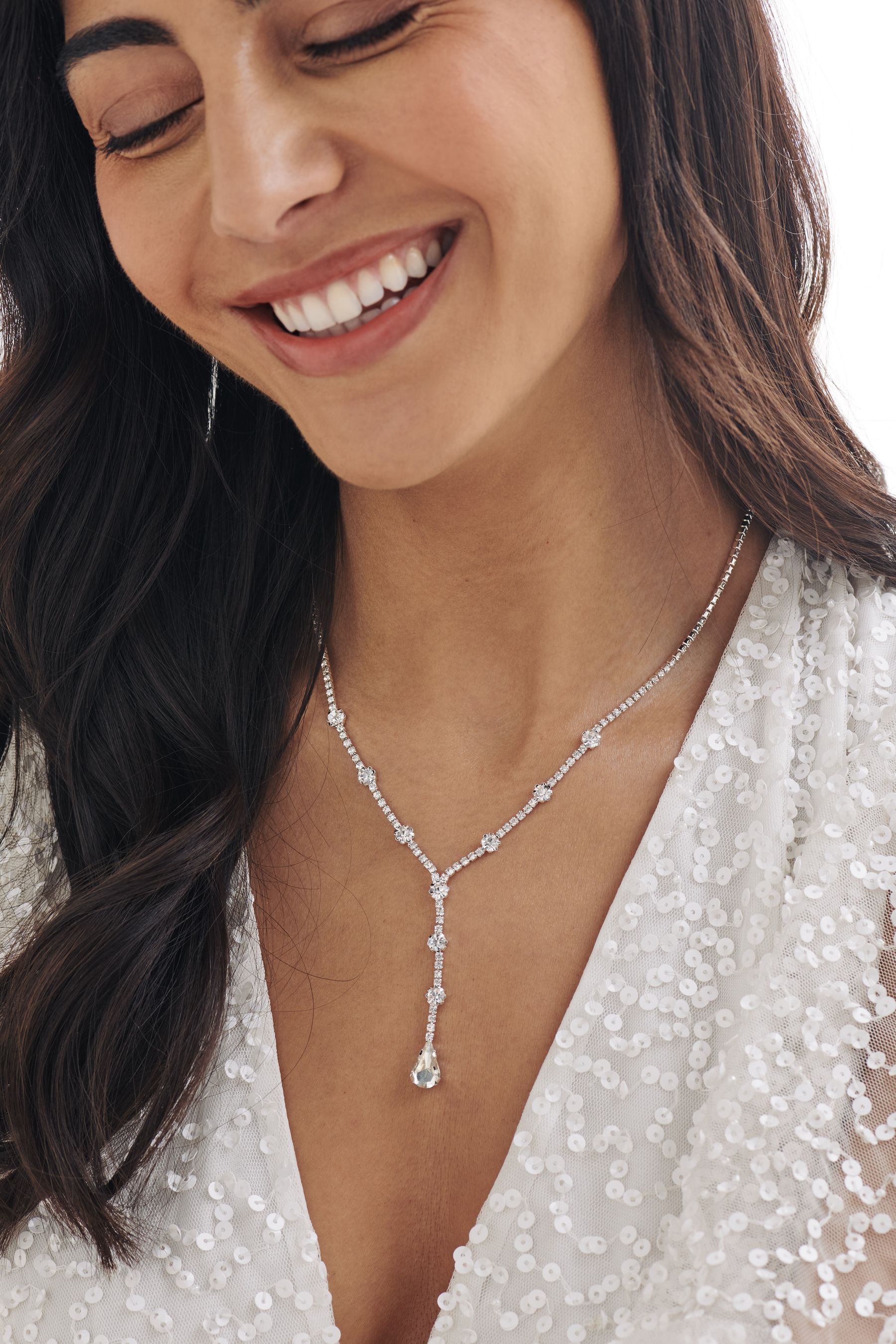 Crystal y necklace deals