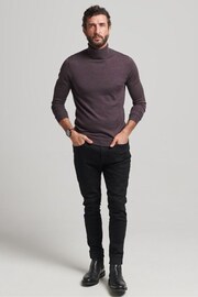 Superdry Purple Merino Roll Neck Jumper - Image 3 of 7