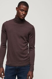 Superdry Purple Merino Roll Neck Jumper - Image 4 of 7