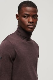 Superdry Purple Merino Roll Neck Jumper - Image 5 of 7