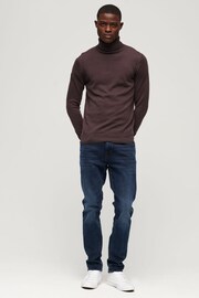 Superdry Purple Merino Roll Neck Jumper - Image 6 of 7