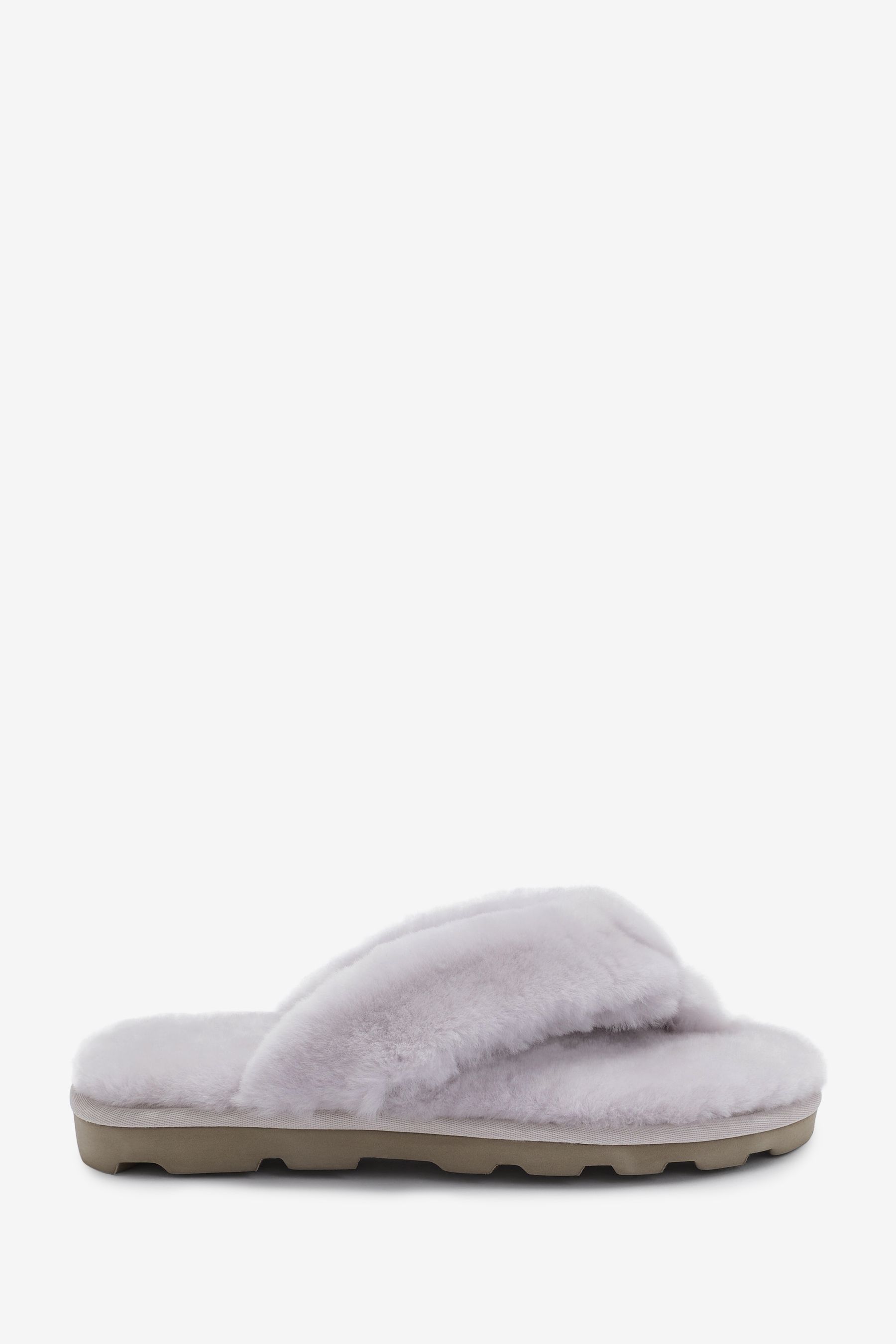 Thong fur slippers top