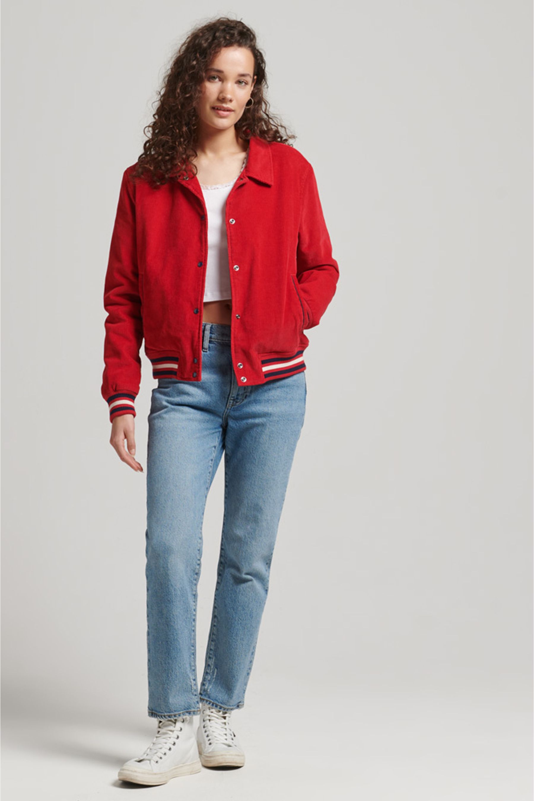 Buy Superdry Red Cord Coach Bomber Jacket from Next Luxembourg