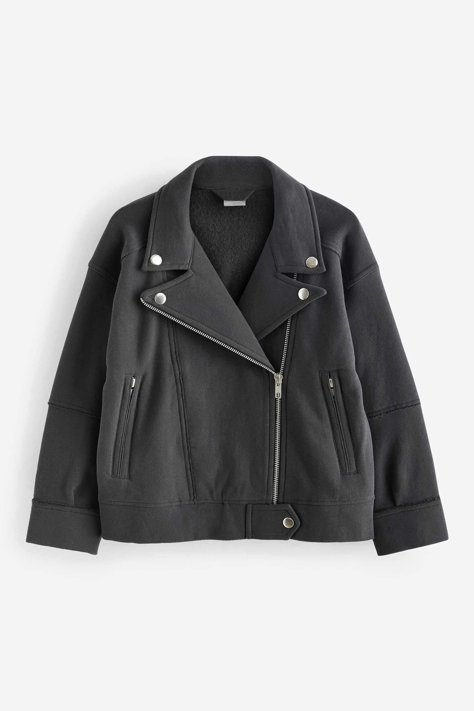 Black jersey jacket top
