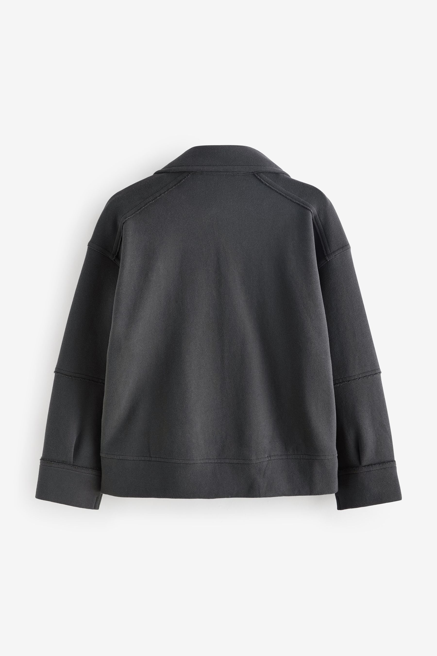 Black Jersey Biker Jacket 3 16yrs
