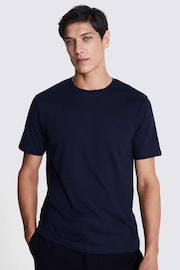 MOSS Navy Blue Crew Neck T-Shirt - Image 1 of 4