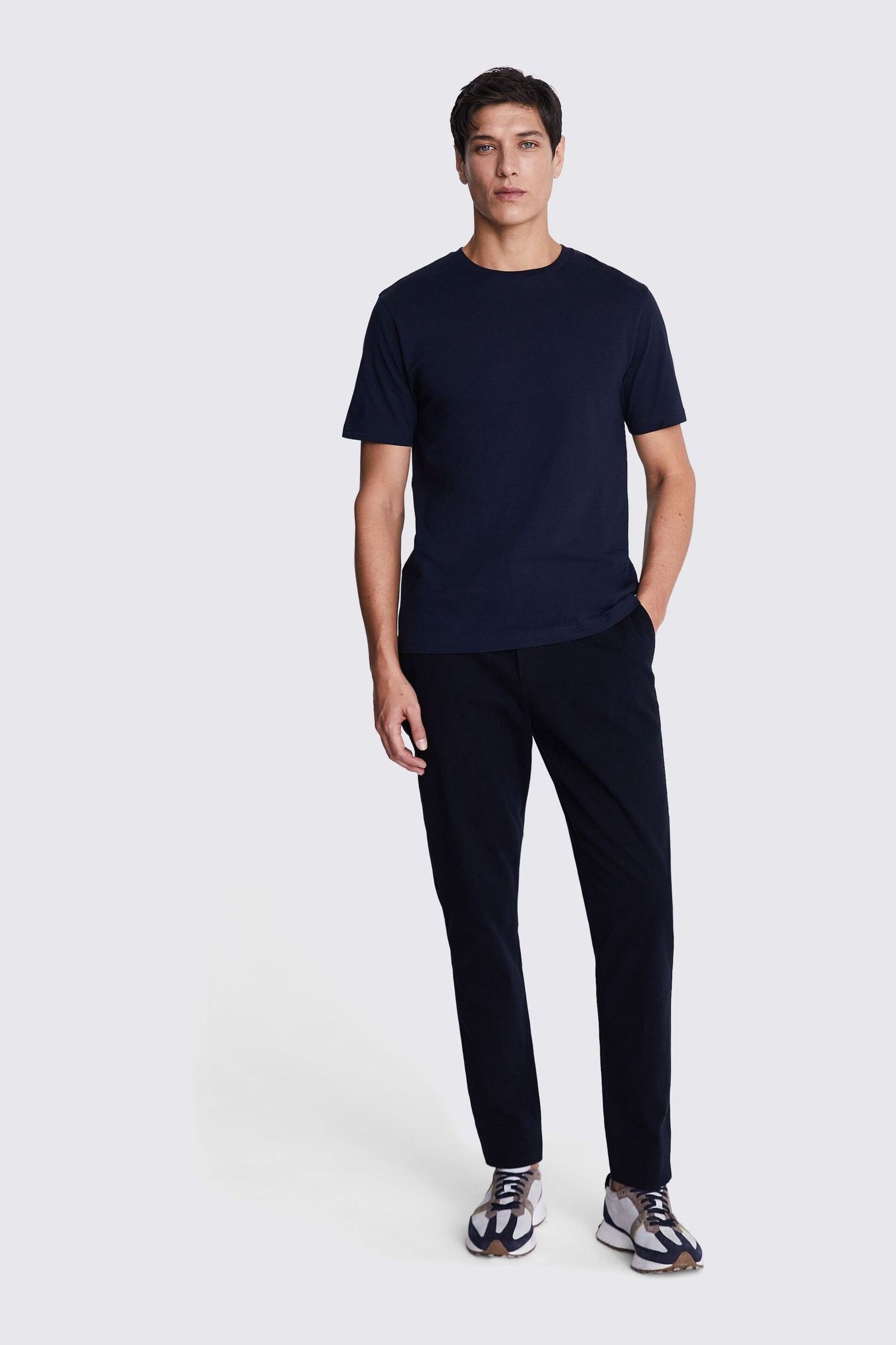 MOSS Navy Blue Crew Neck T-Shirt - Image 2 of 4