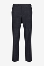 MOSS Regular Fit Blue With Khaki Check Suit: Trousers - Image 2 of 2