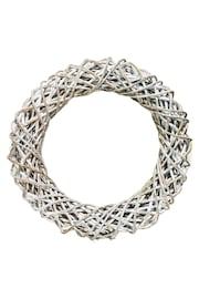 Ivyline White Rattan Diam 50cm Wreath - Image 6 of 7