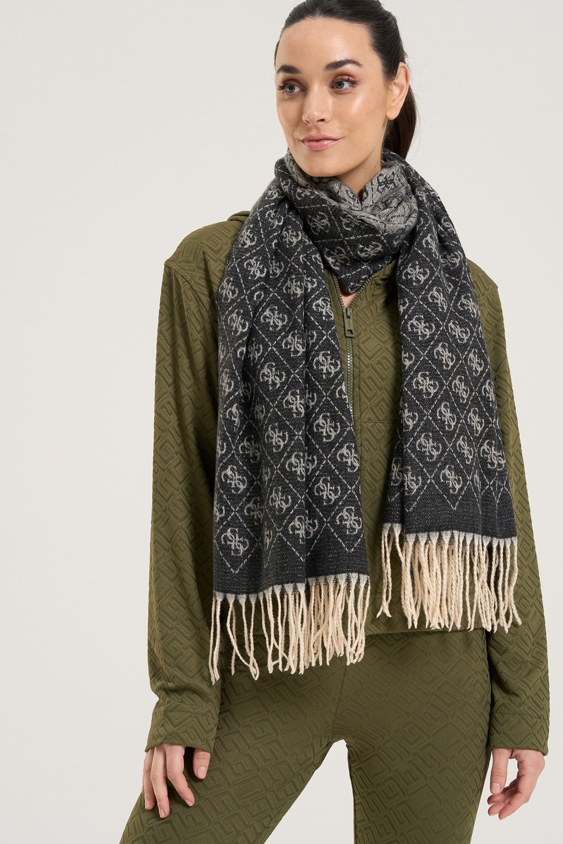 Buy Guess Noelle Brown Scarf from Next Luxembourg