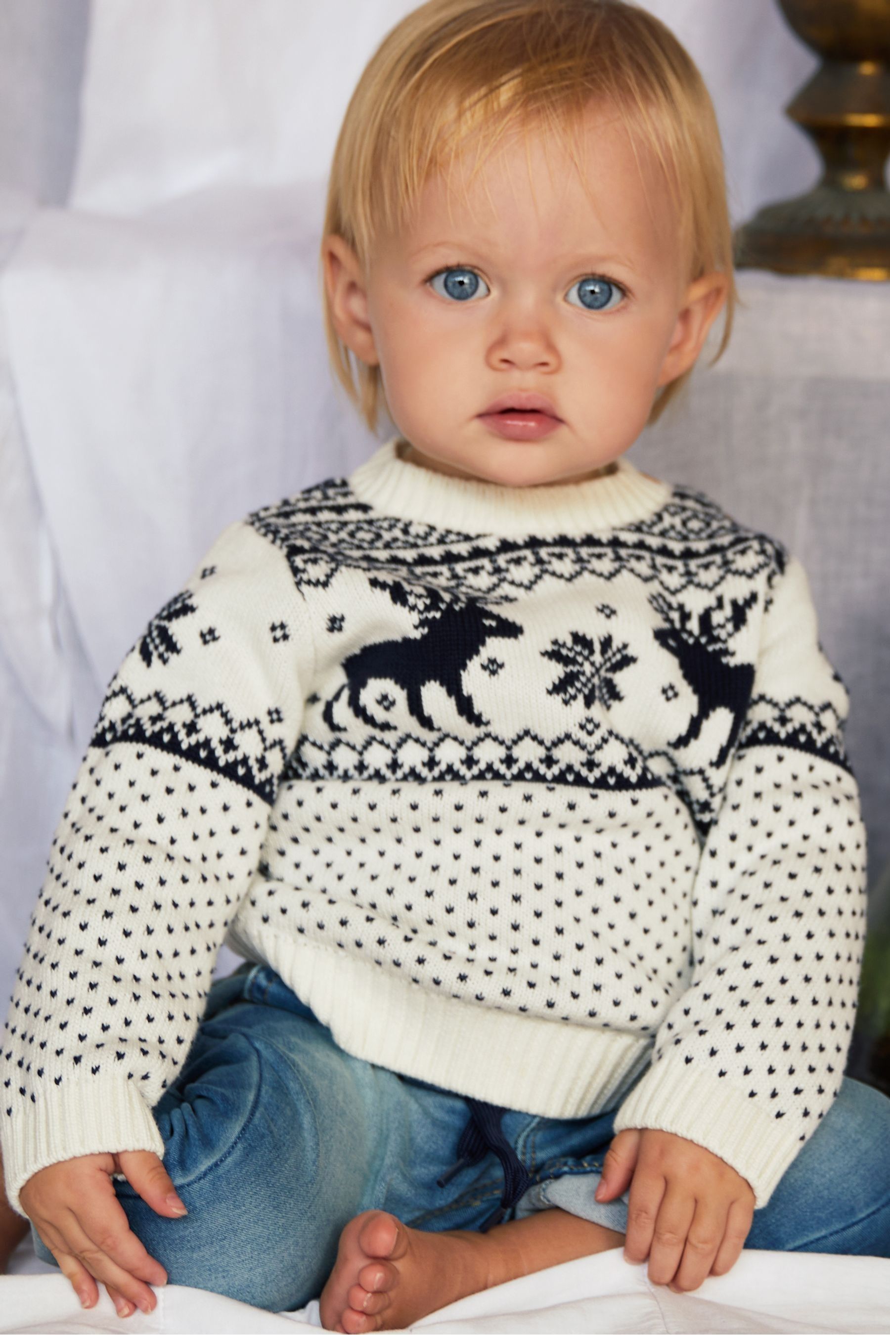 Reindeer fairisle christmas jumper shop
