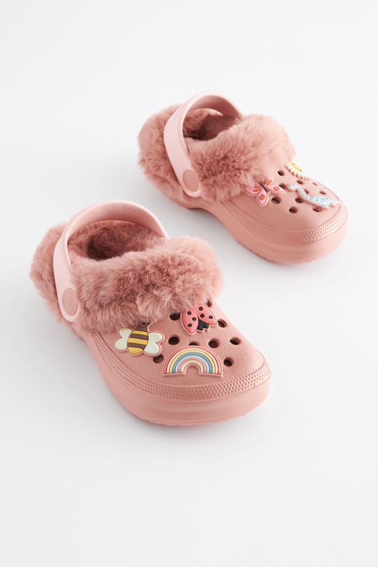 Pink Character Warm Lined Clog Slippers - Image 1 of 4