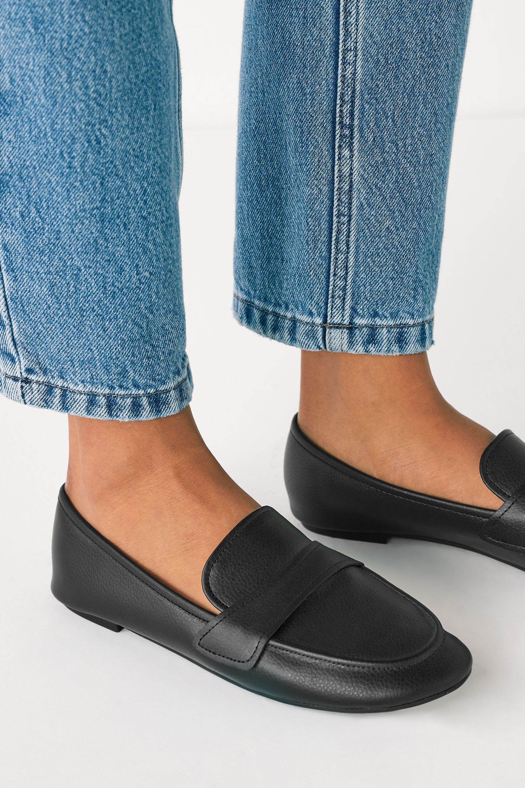 Buy Black Regular Wide Fit Forever Comfort Slim Sole Loafers from Next Luxembourg