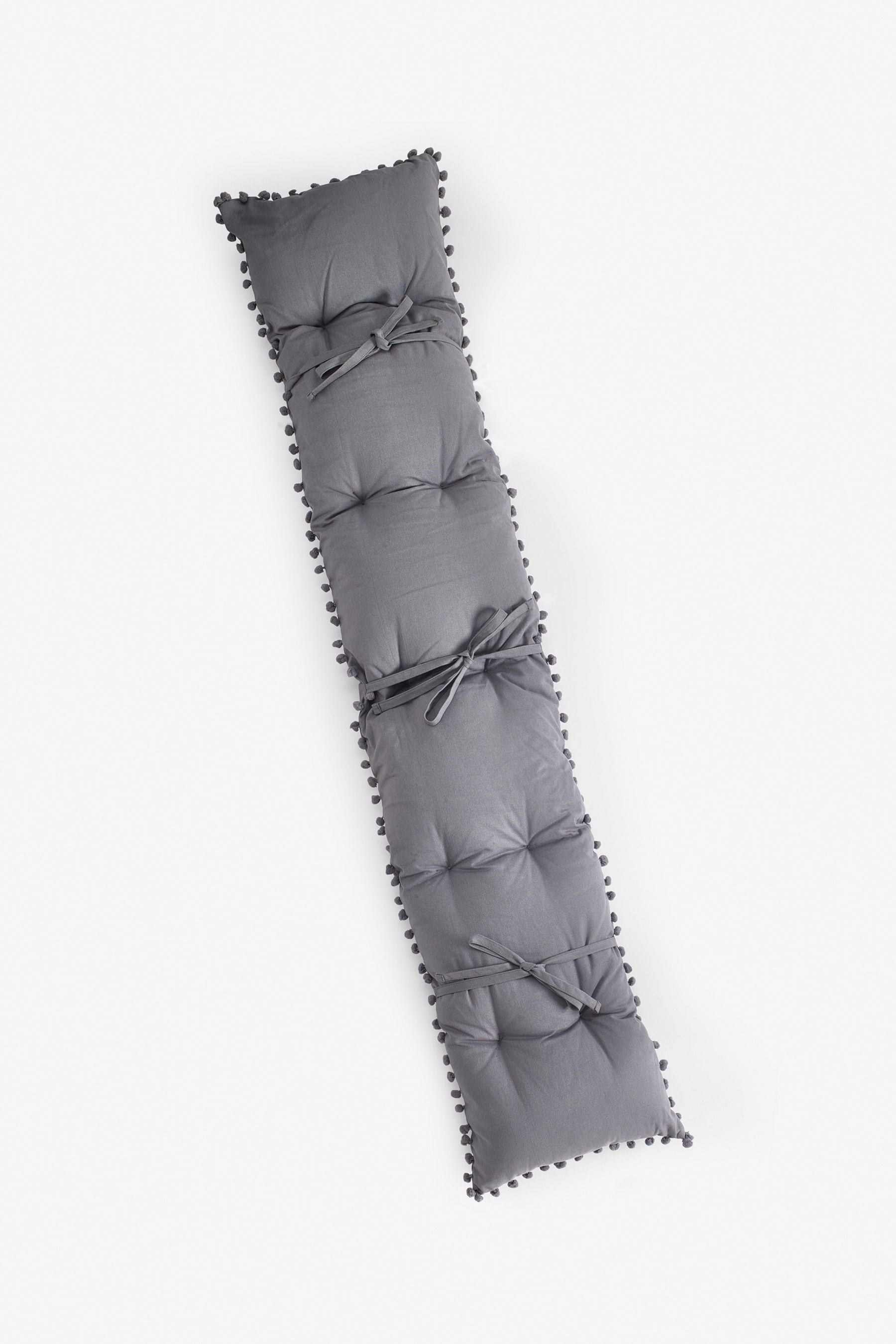 Buy Charcoal Grey Bench Cushion Pom Pom from Next Germany