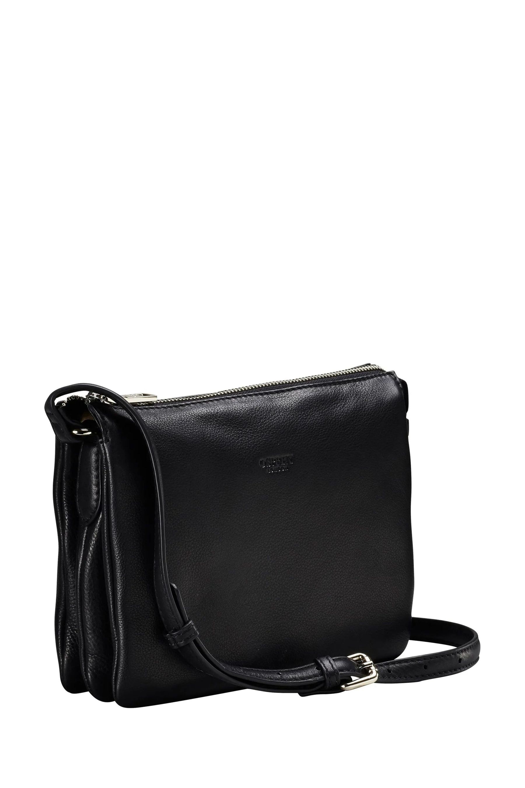 Buy OSPREY LONDON Black Saddle Leather Kelso Cross Body Bag from Next South Africa