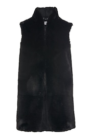 Whistles Black Faux Fur Gilet - Image 3 of 3