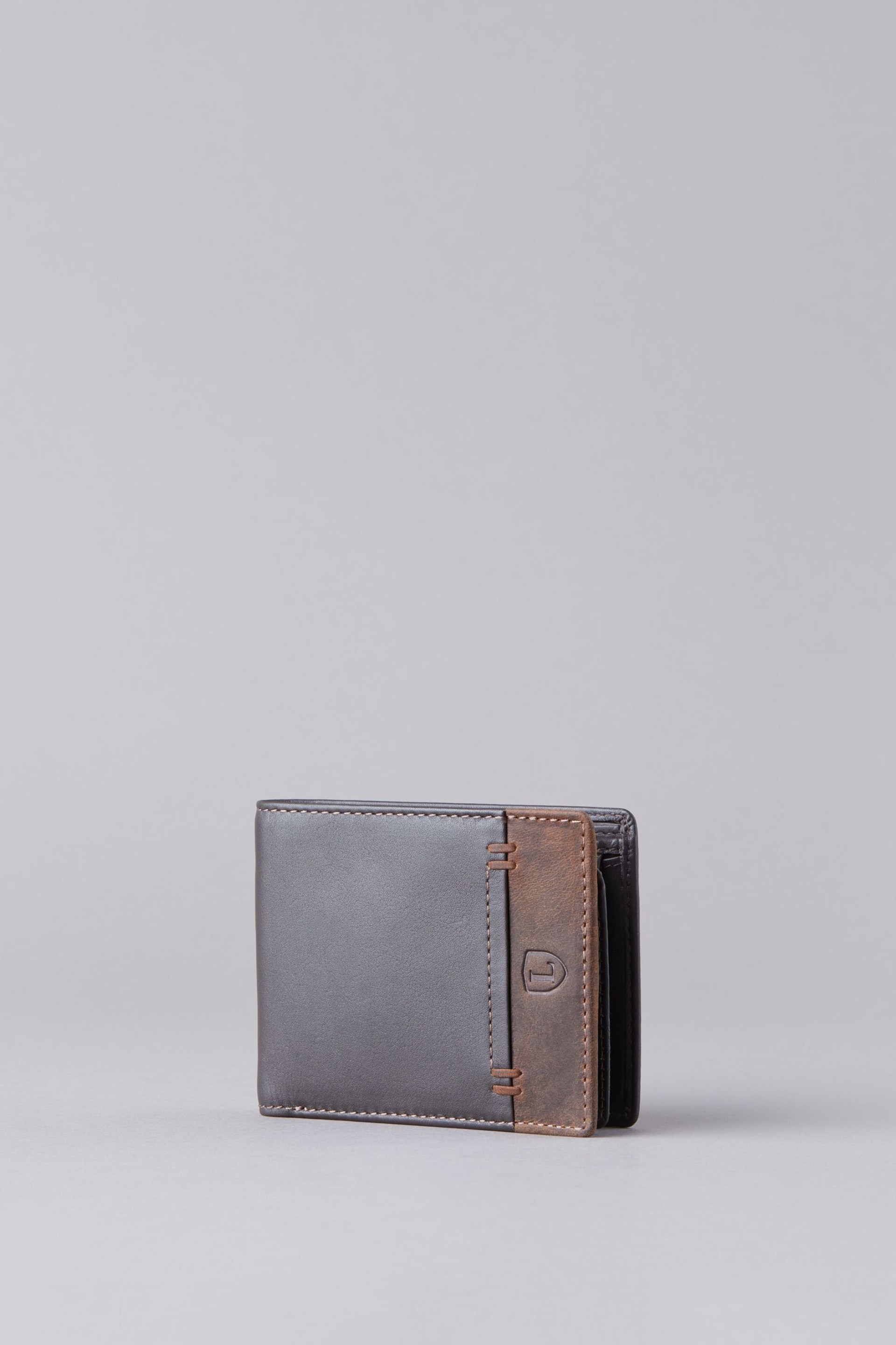 Lakeland Leather Brown Stitch Leather Bi-Fold Wallet - Image 1 of 7