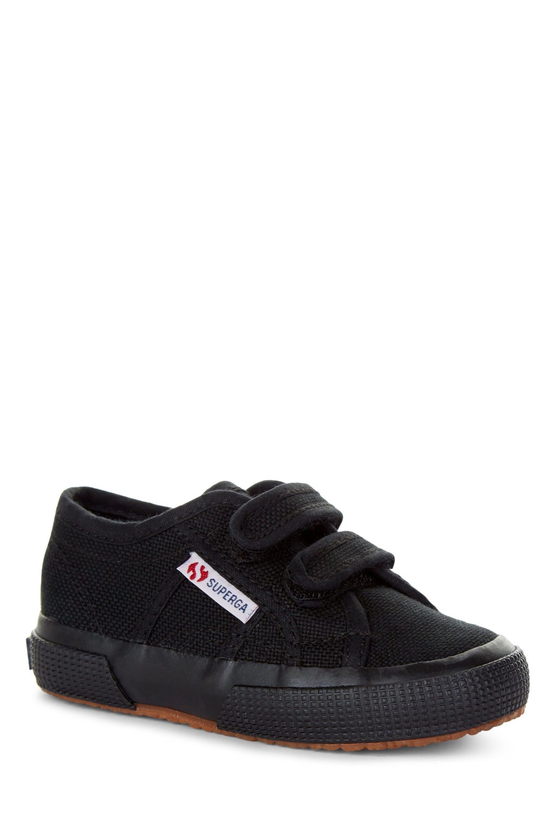 Superga Kids Black Velcro Classic Trainers - Image 1 of 3