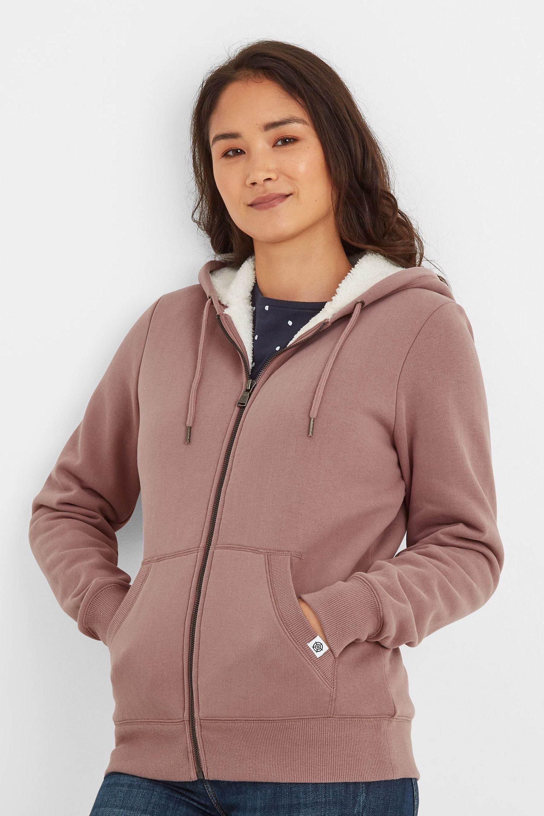 Pink sherpa lined jacket cheap