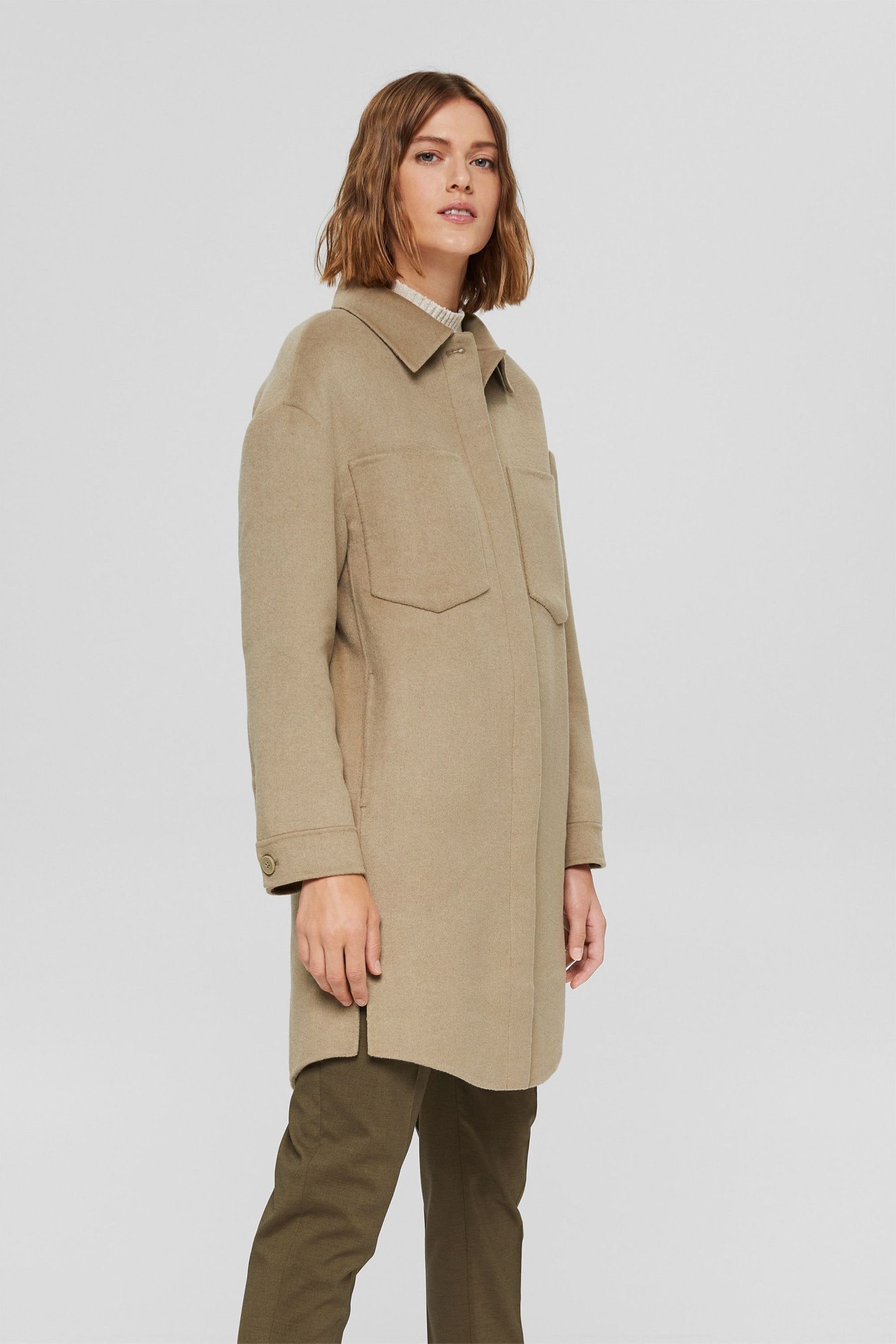 Buy Esprit Beige Smart Wool Jacket from Next Luxembourg