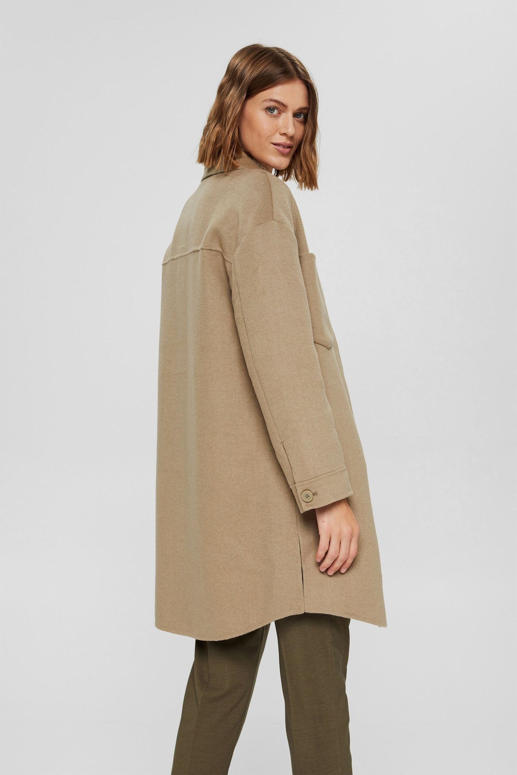 Buy Esprit Beige Smart Wool Jacket from Next Luxembourg