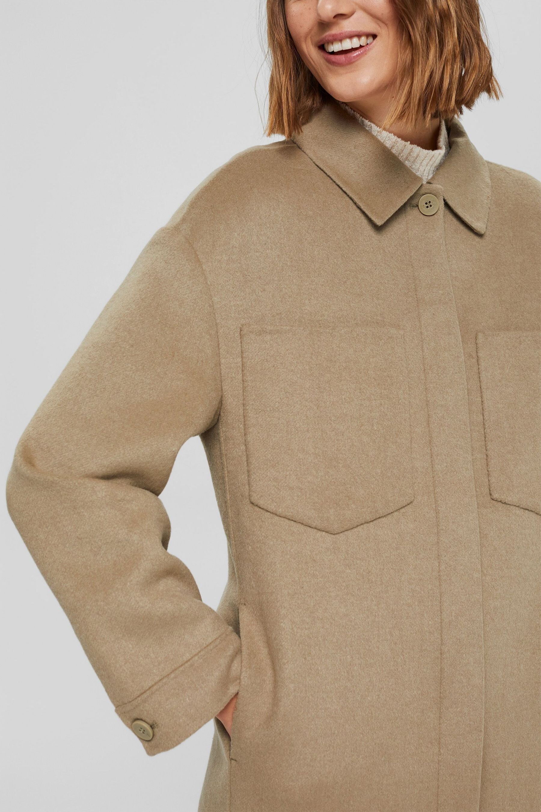 Buy Esprit Beige Smart Wool Jacket from Next Germany