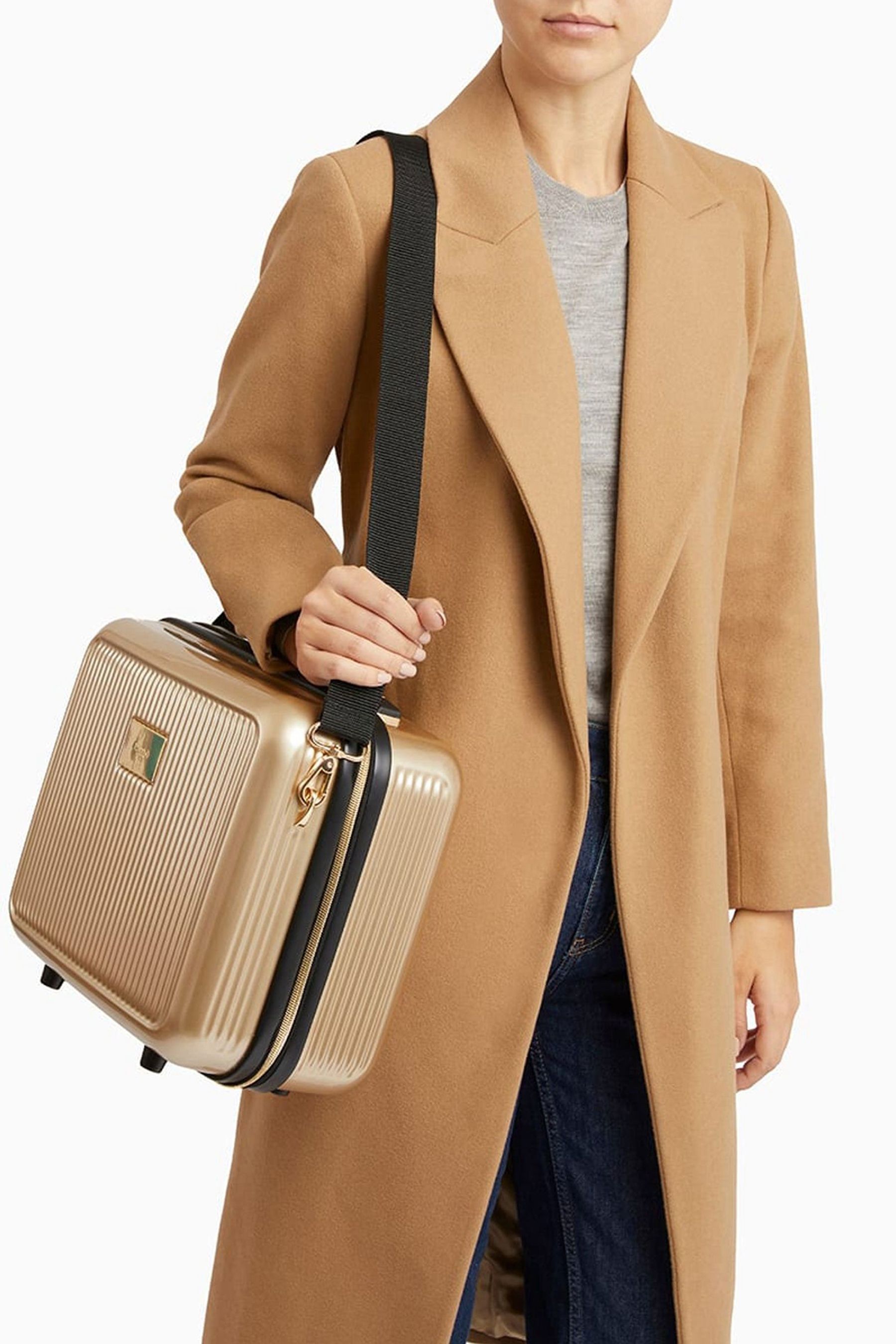 Dune London Gold Olive Vanity Case