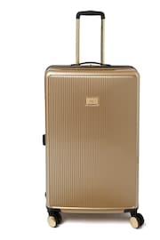 Dune London Gold Olive Large Suitcase - Image 1 of 5