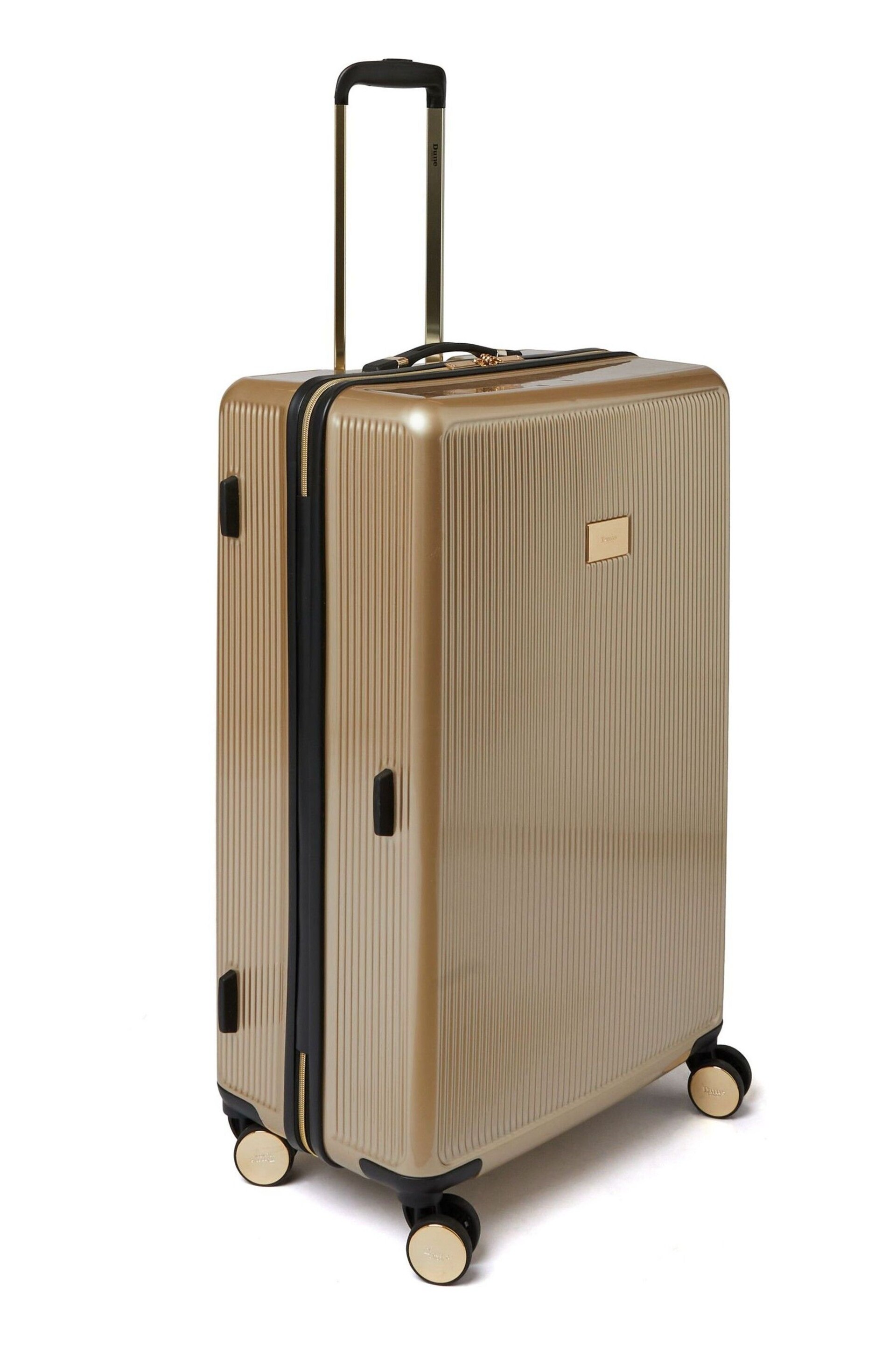 Dune London Gold Olive Large Suitcase - Image 3 of 5