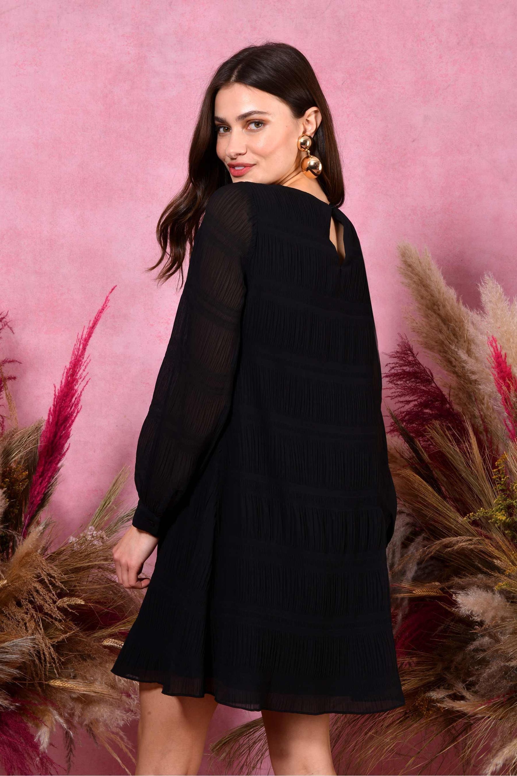 Buy Ro Zo Black Plisse Swing Dress from Next Luxembourg