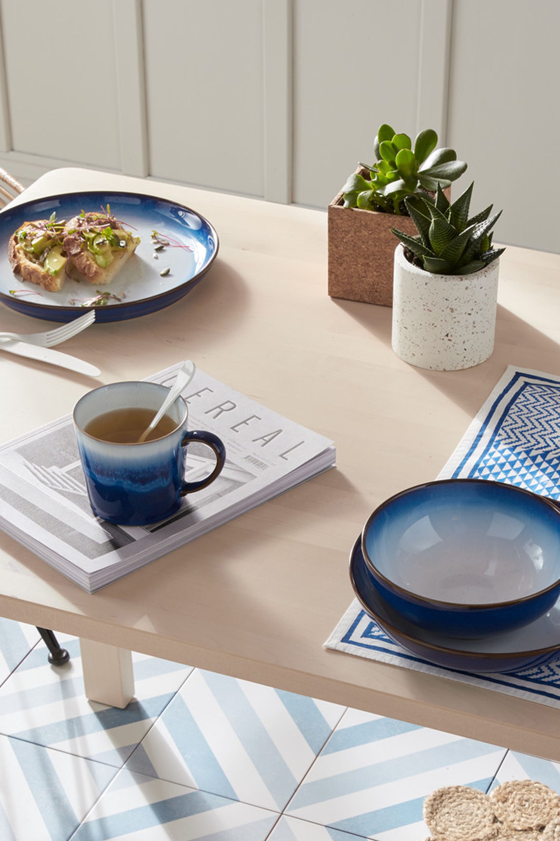 Buy Denby 12 Piece Blue Blue Haze Coupe Tableware Set from the Next UK online shop