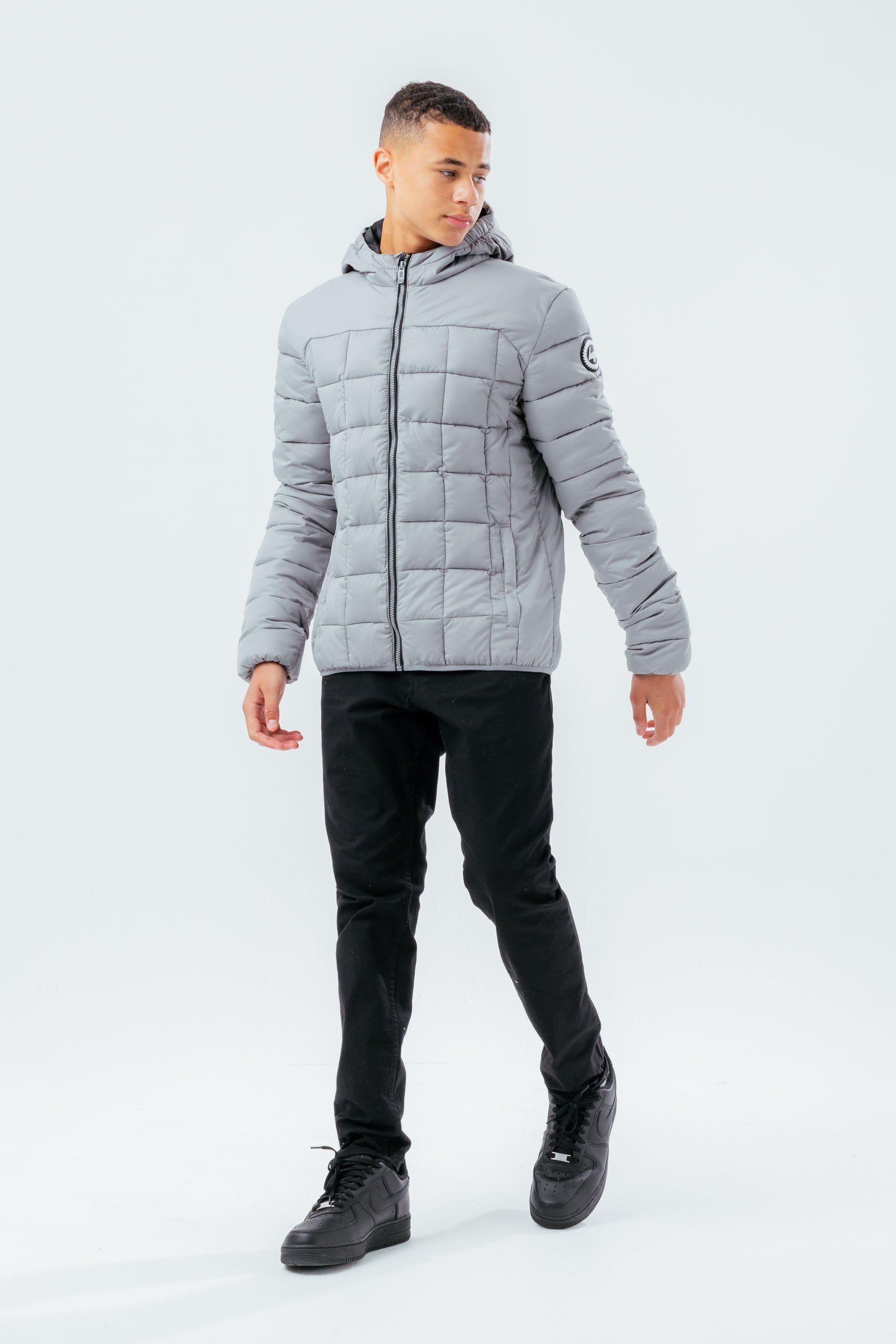 Buy Hype. Grey Explorer Crest Coat from Next Luxembourg