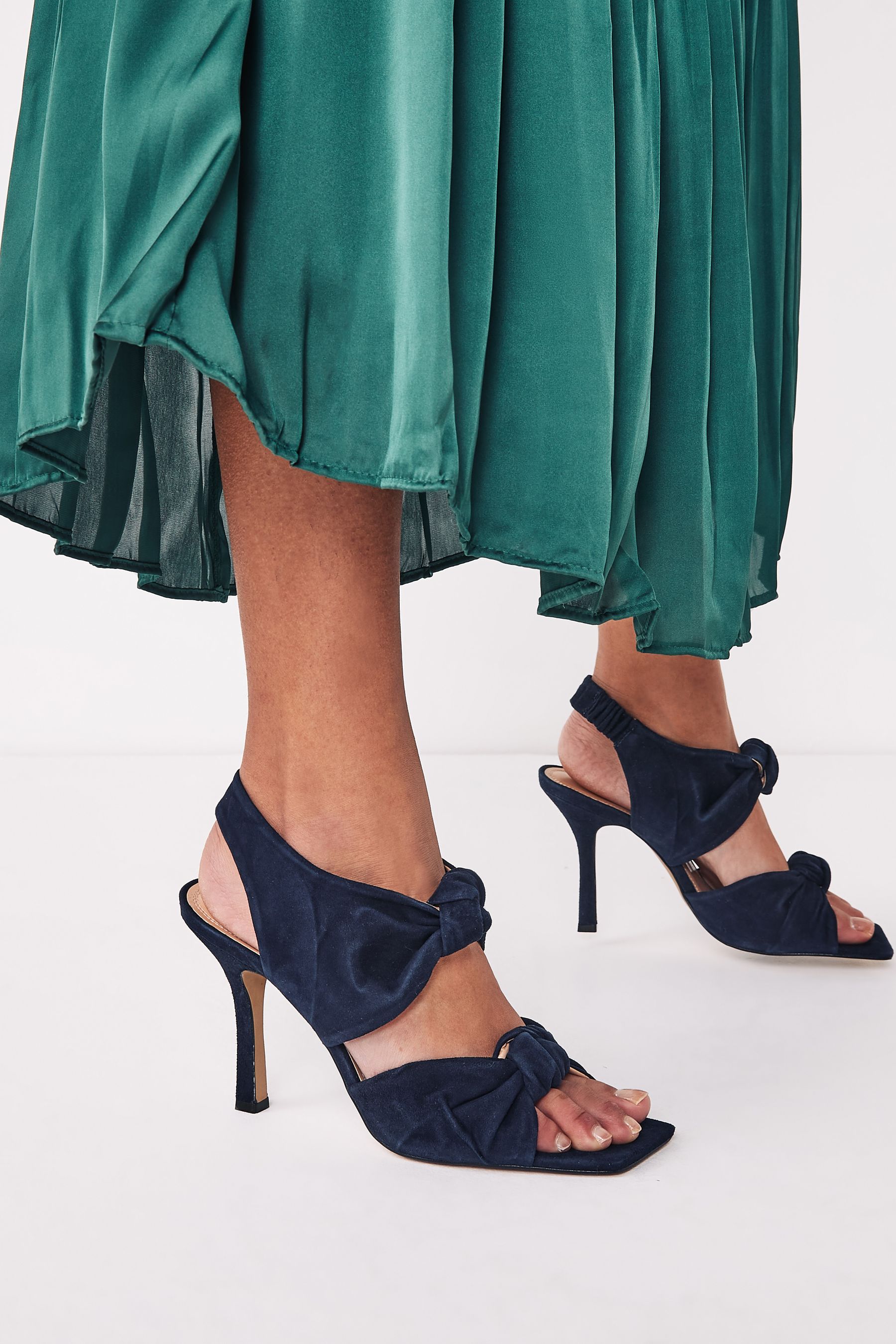 Buy Navy Blue Signature Double Knot Sandals from Next Luxembourg