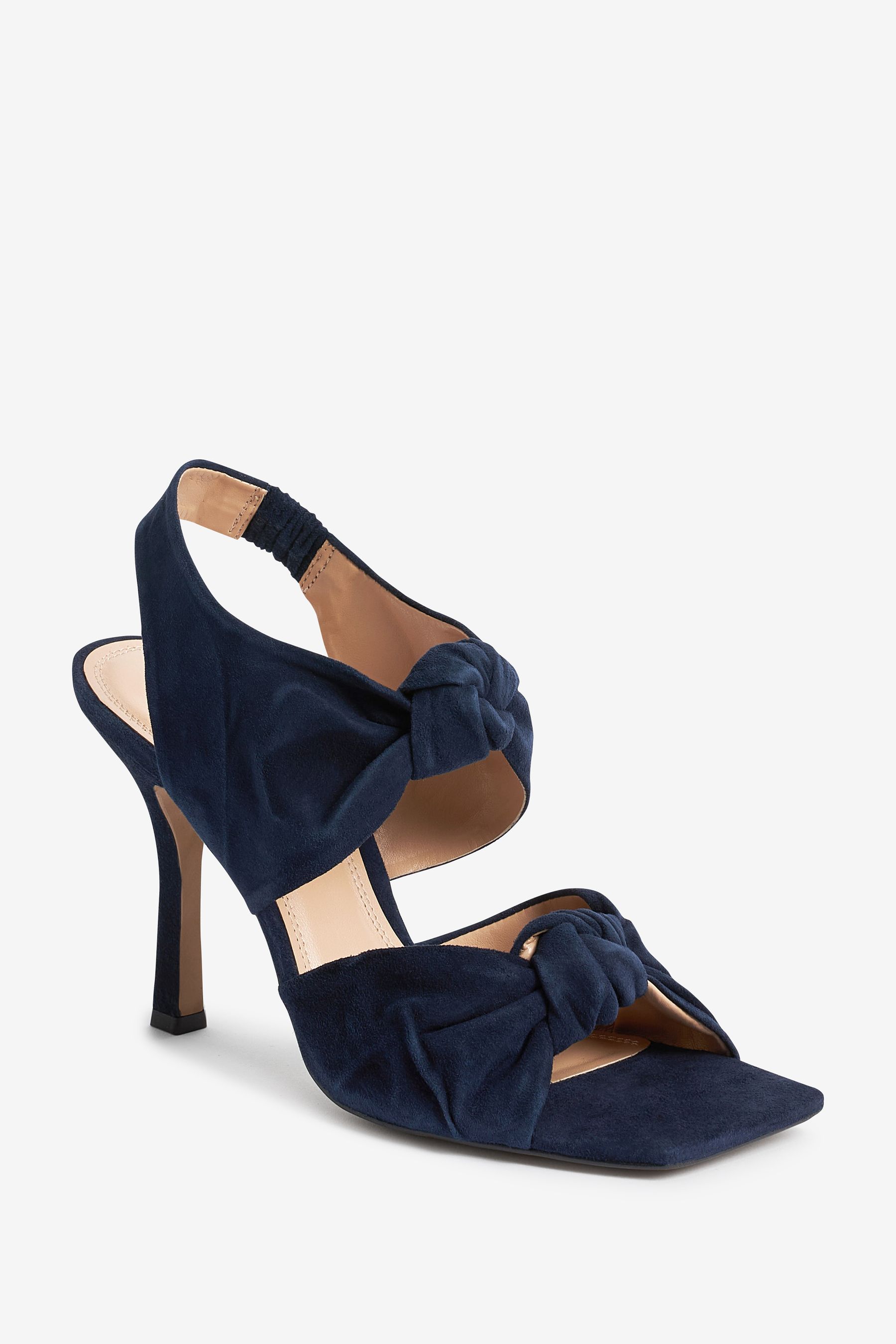 Buy Navy Blue Signature Double Knot Sandals from Next Luxembourg
