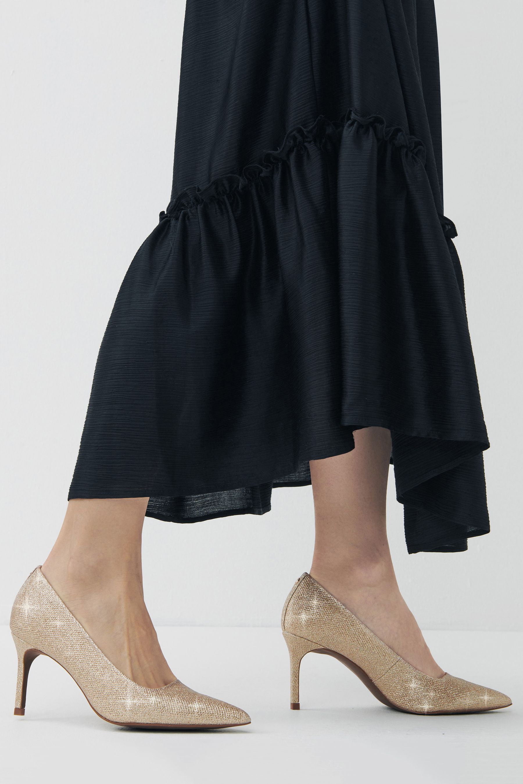 Buy Shimmer Regular Wide Fit Forever Comfort Soft Point Toe Everyday Court Shoes from Next Lithuania