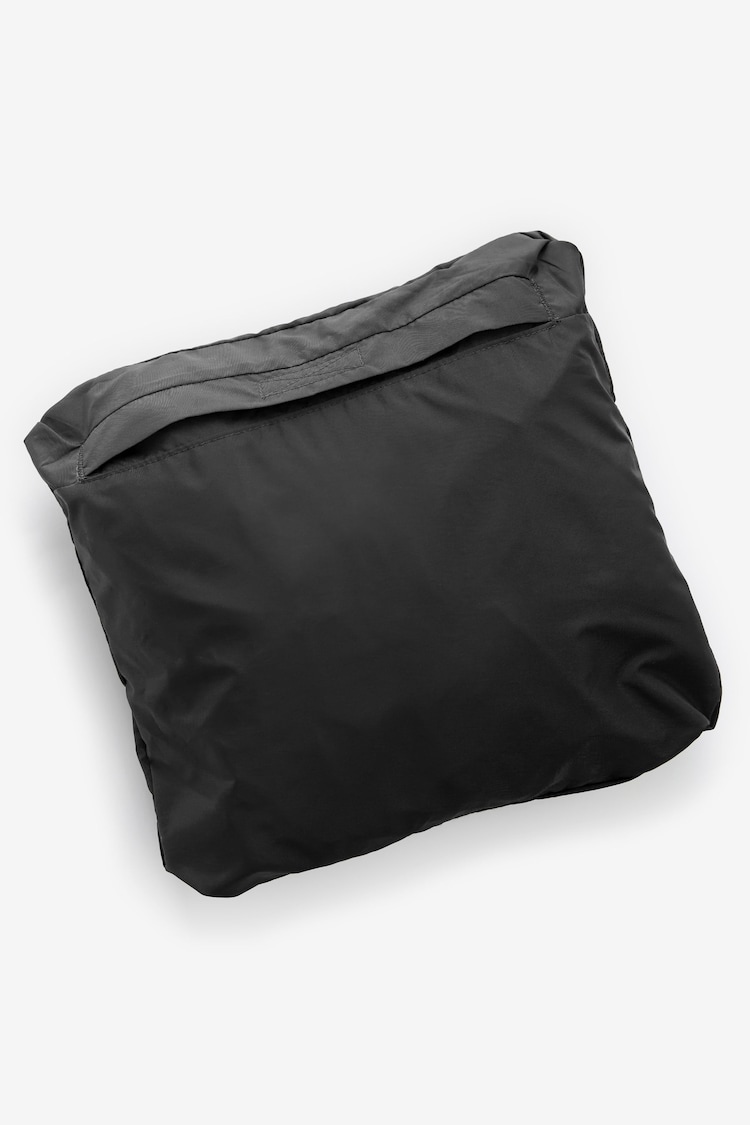 Black Lightweight Waterproof Packable Hooded Jacket - Image 15 of 15