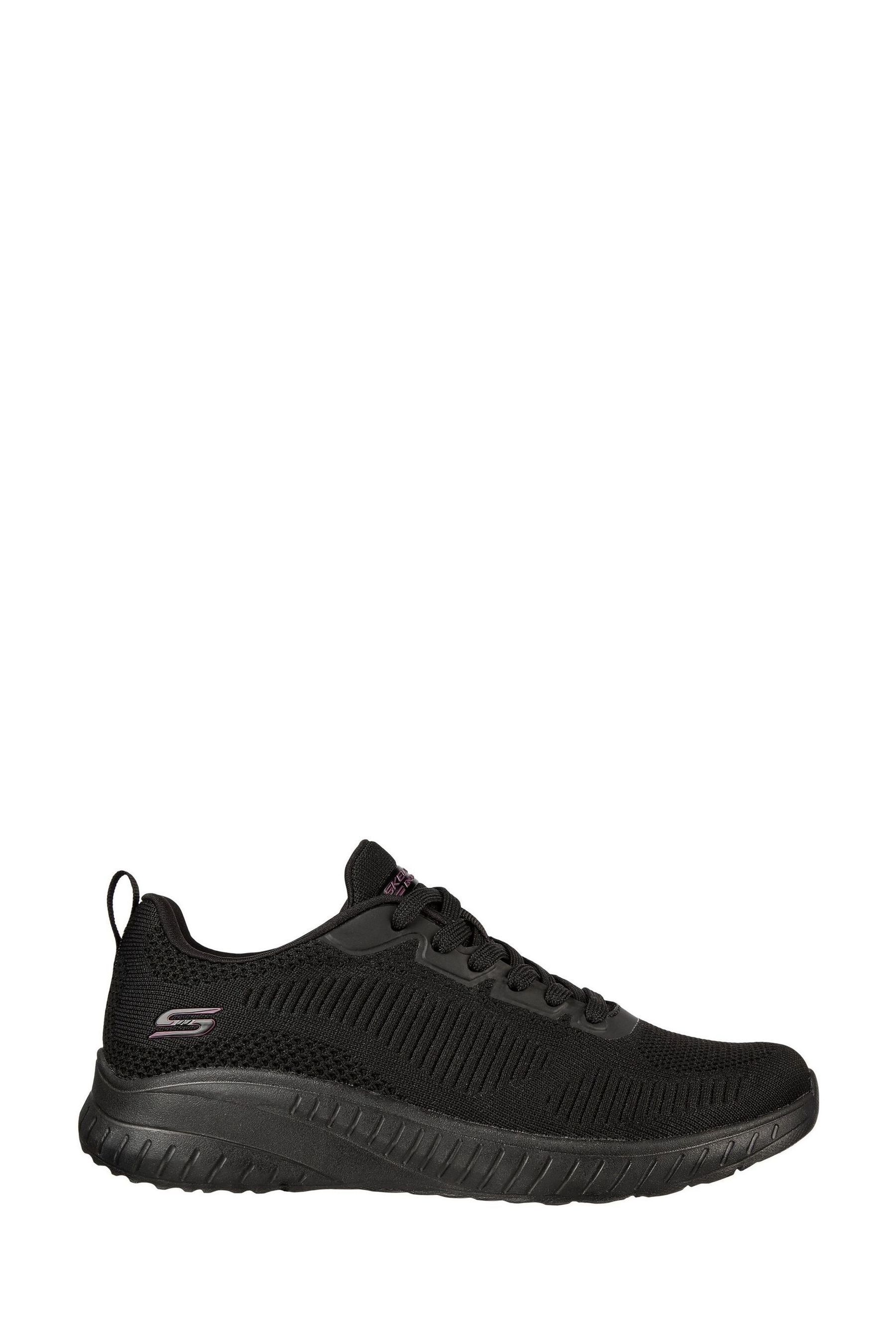 Buy Skechers Black Chrome Wide Fit Womens Bobs Squad Chaos Face Off Trainers from Next Ireland