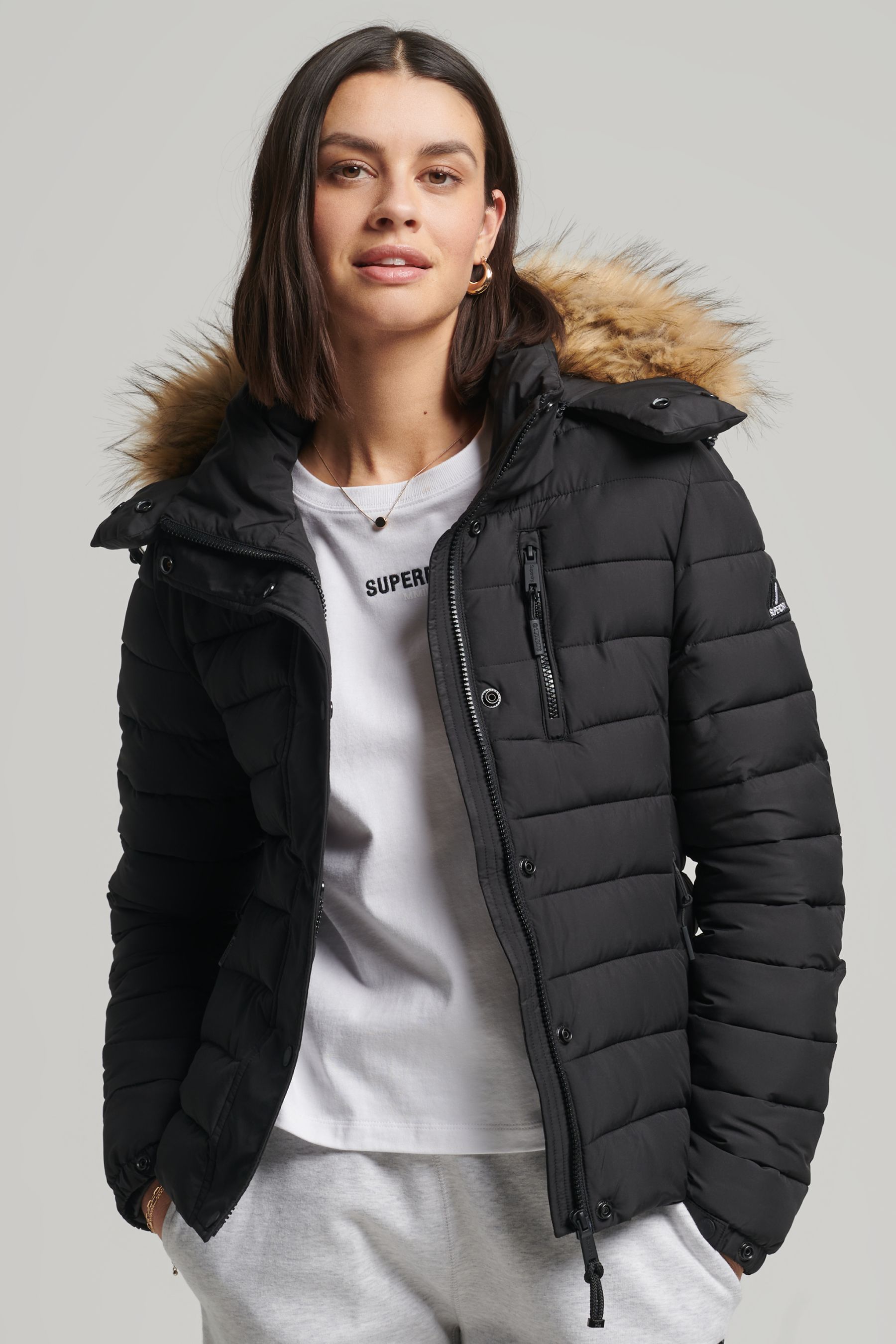 Superdry black fuji jacket online