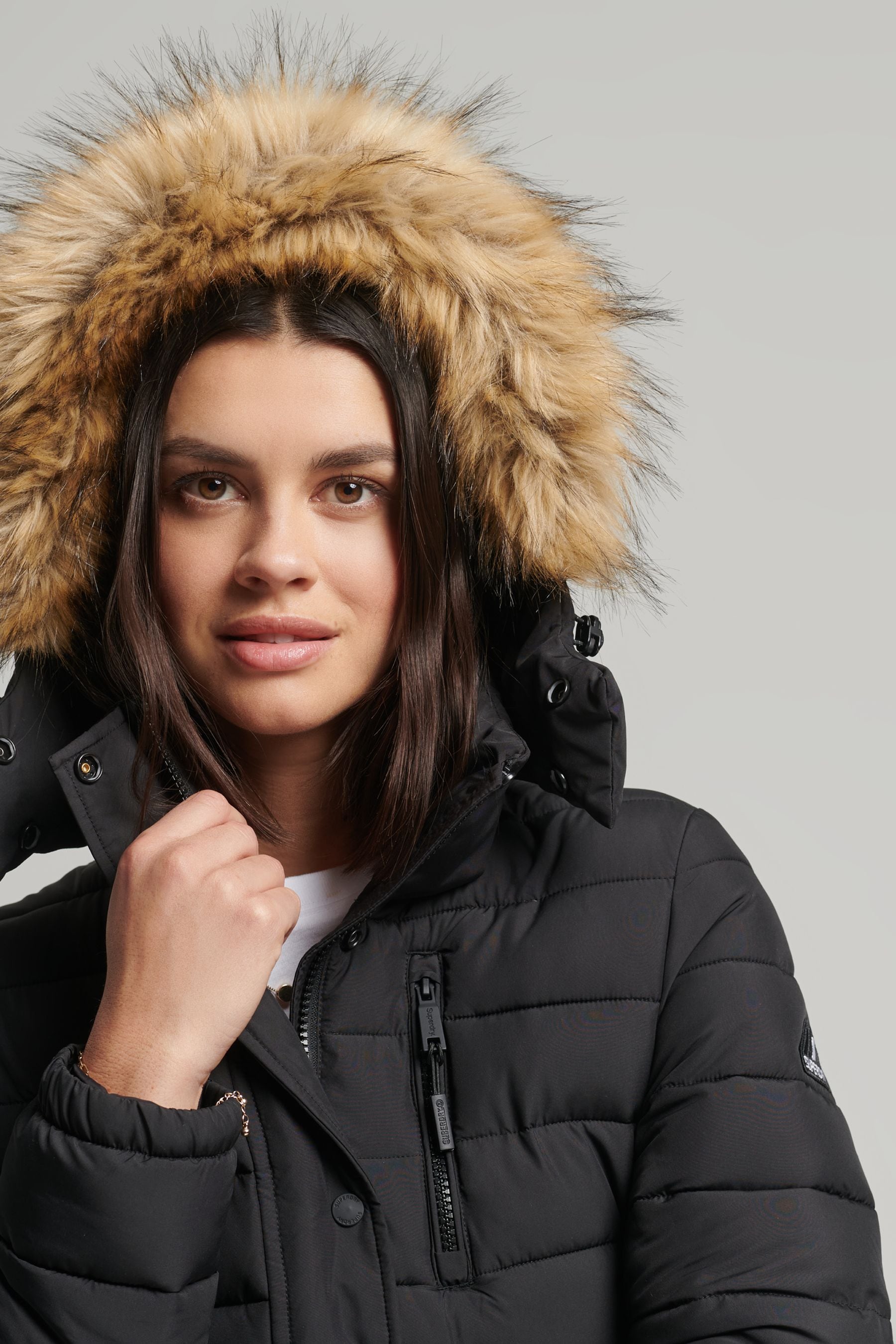 Buy Superdry Black Classic Faux Fur Fuji Jacket from Next Austria