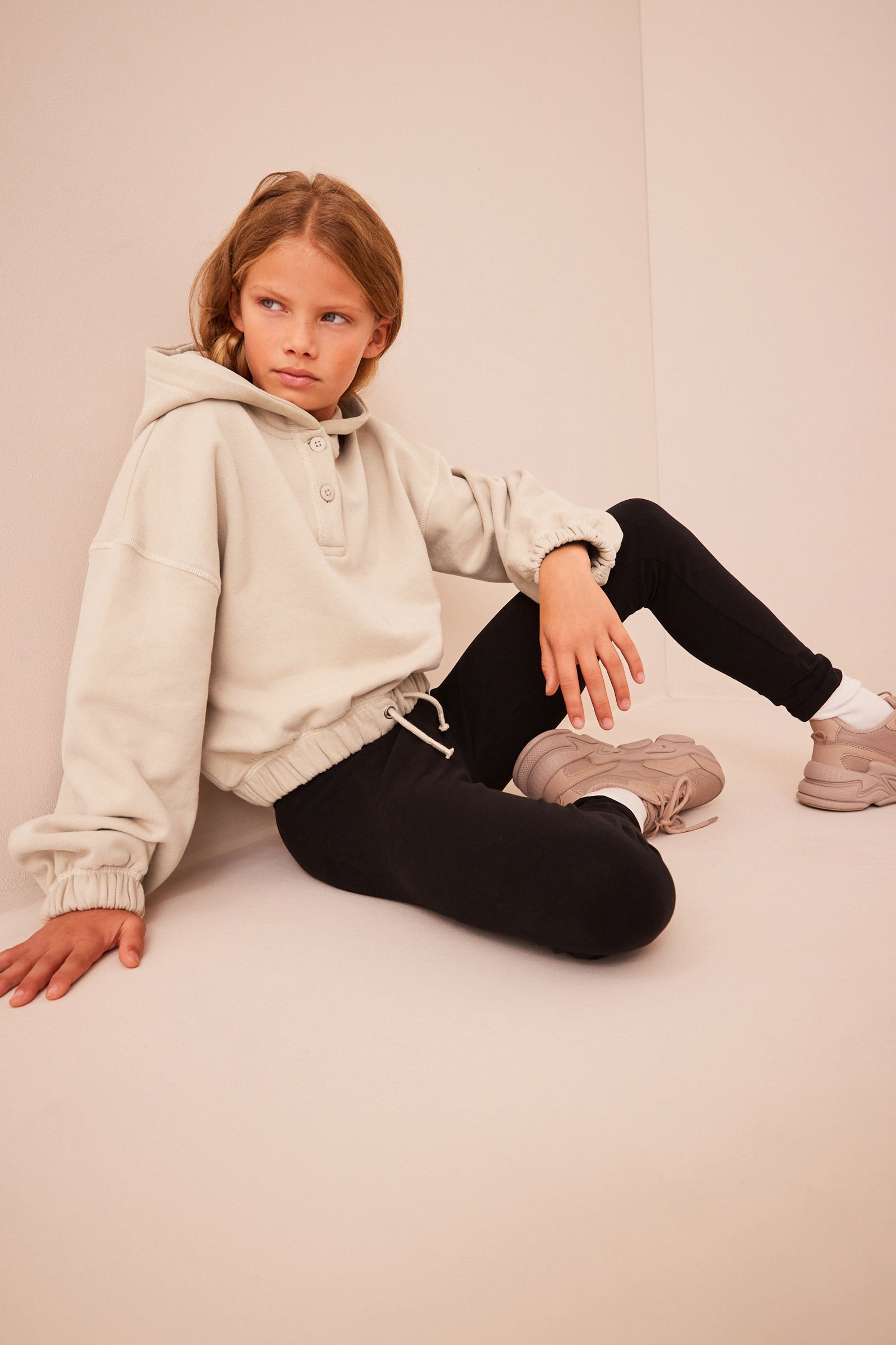 Drawstring waist hoodie top