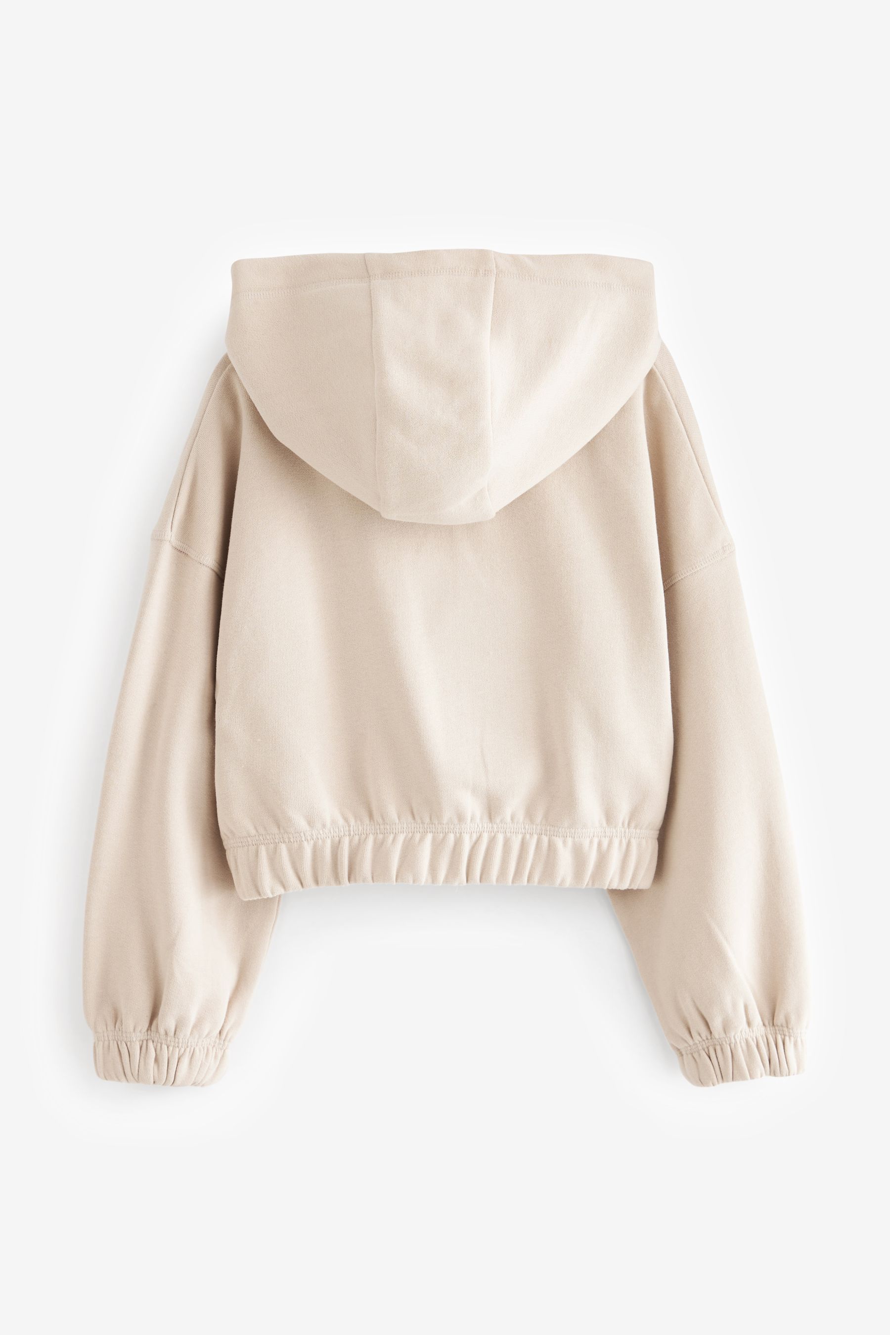 Buy Ecru Cream Cropped Drawstring Waist Hoodie 3 16yrs from Next Luxembourg