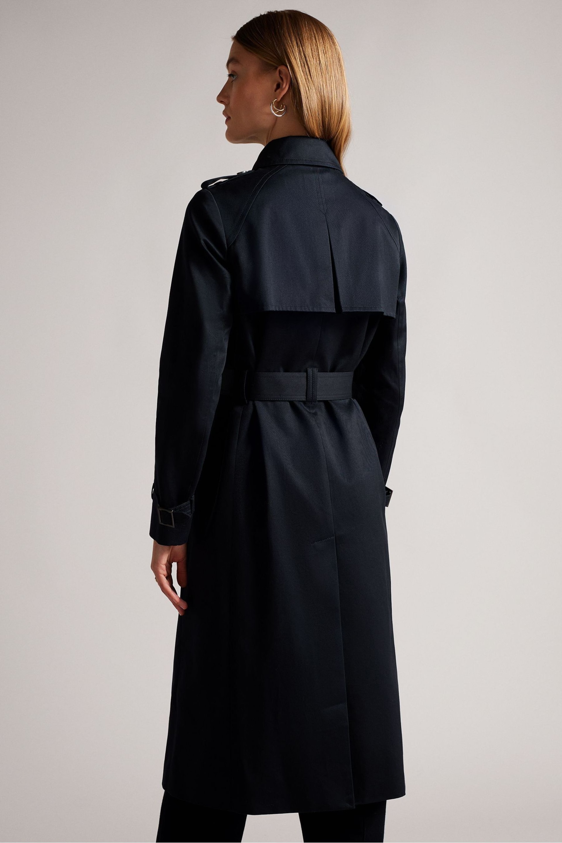 Ted Baker Blue Robbii Lightweight Trench Coat - Image 2 of 7