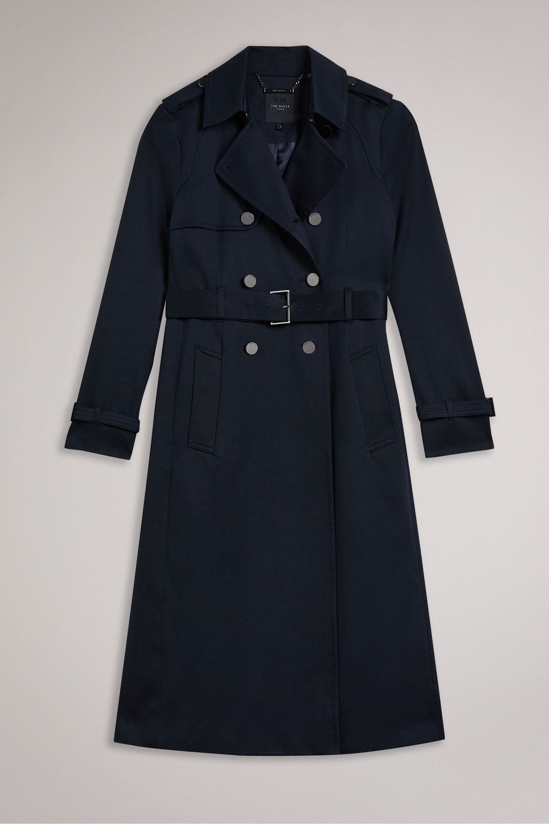 Ted baker grey trench coat top