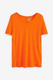 Orange Slouch V-Neck T-Shirt - Image 6 of 6