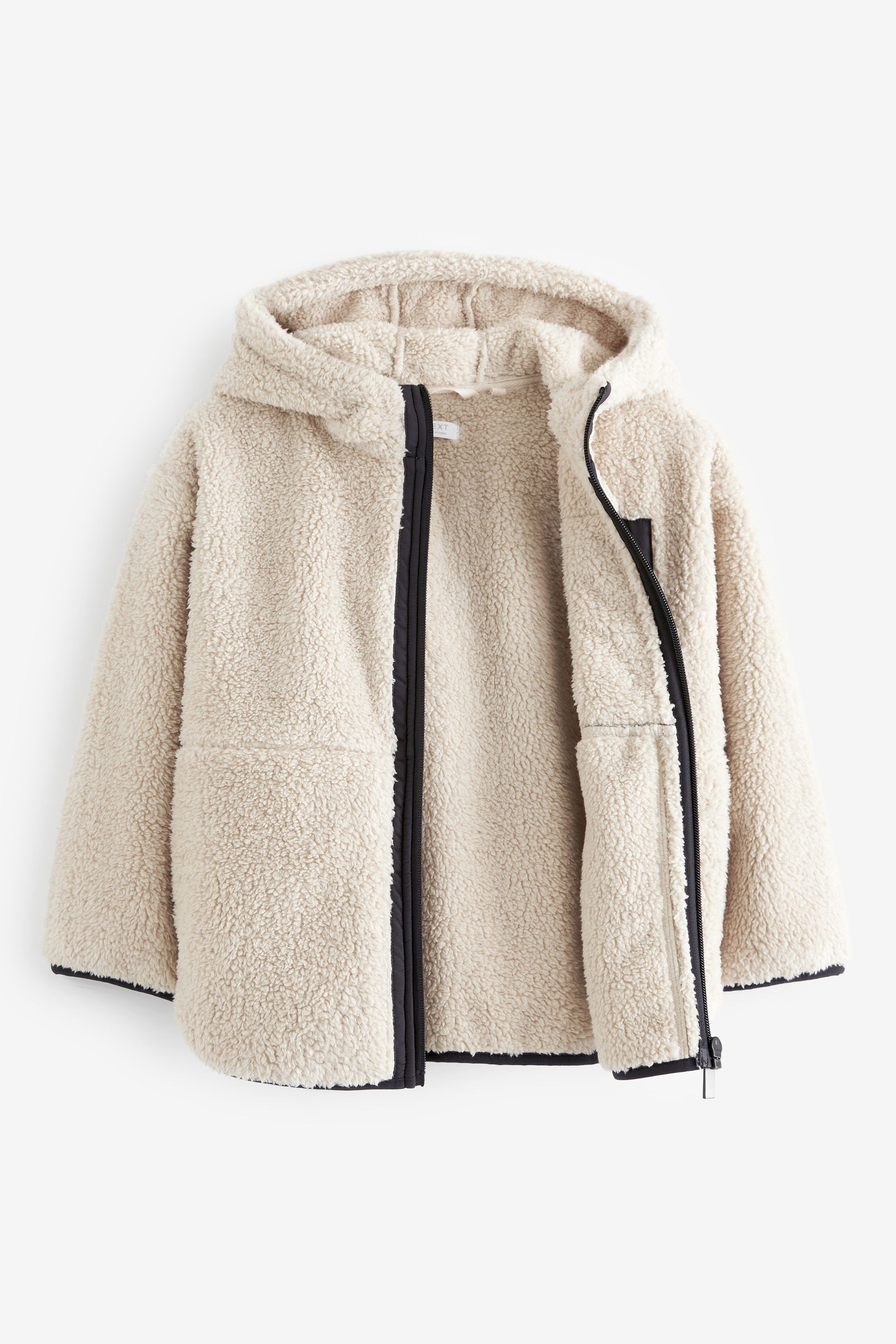 Zip up teddy bear jacket discount