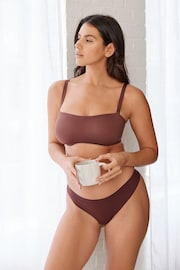 Chocolate Brown DD+ Non Pad Minimise Strapless Bandeau Bra - Image 2 of 5